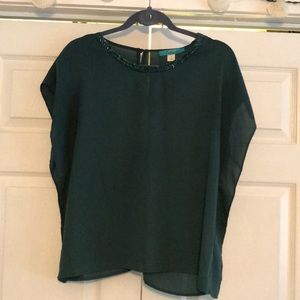 Francessca’s sleeveless sheer top